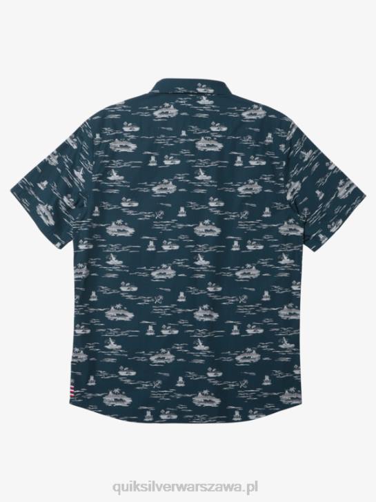 mężczyźni Quiksilver Hawaii Lost at Sea Koszulka z krótkim rękawem 4DBV1726 marynarka o północy