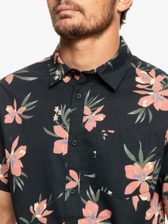 mężczyźni Quiksilver Holidazowa koszula z krótkim rękawem 4DBV1087 czarny holidaz