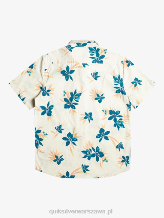 mężczyźni Quiksilver Holidazowa koszula z krótkim rękawem 4DBV1088 brzoza holowana