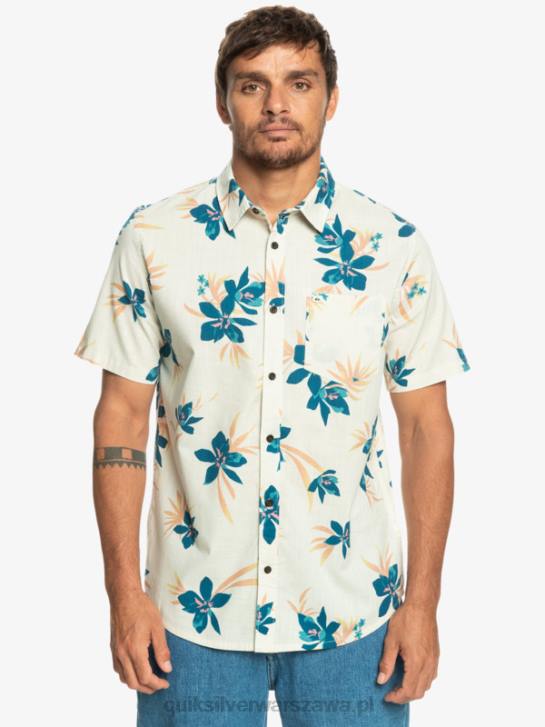 mężczyźni Quiksilver Holidazowa koszula z krótkim rękawem 4DBV1088 brzoza holowana
