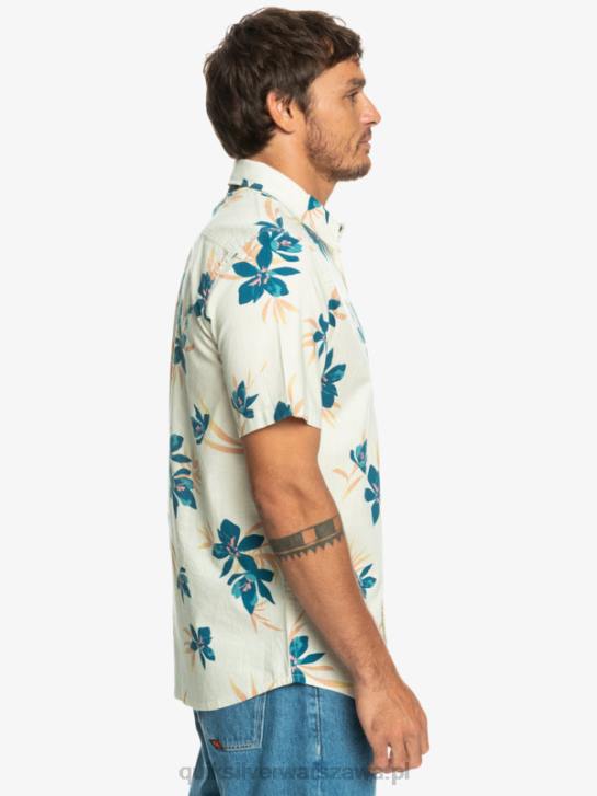 mężczyźni Quiksilver Holidazowa koszula z krótkim rękawem 4DBV1088 brzoza holowana