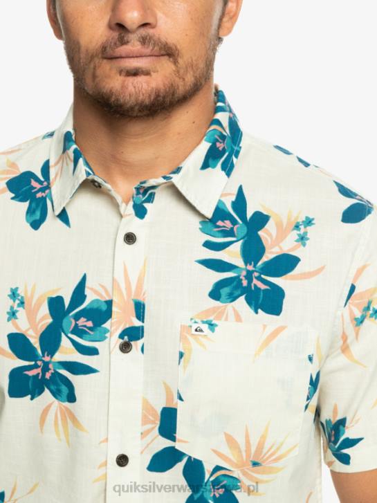 mężczyźni Quiksilver Holidazowa koszula z krótkim rękawem 4DBV1088 brzoza holowana