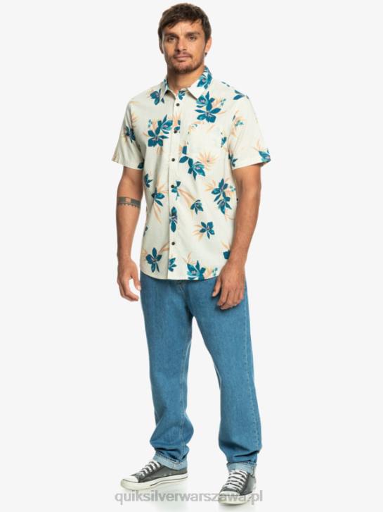 mężczyźni Quiksilver Holidazowa koszula z krótkim rękawem 4DBV1088 brzoza holowana