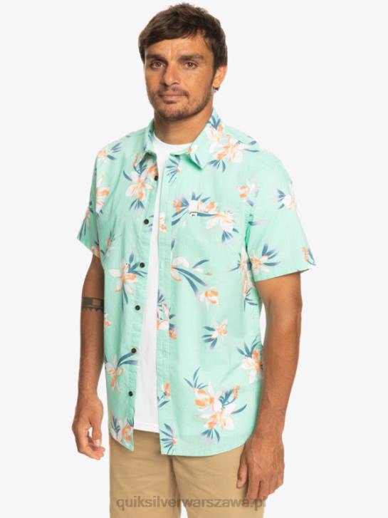 mężczyźni Quiksilver Holidazowa koszula z krótkim rękawem 4DBV1089 szkło plażowe holidaz