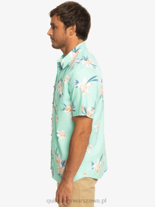mężczyźni Quiksilver Holidazowa koszula z krótkim rękawem 4DBV1089 szkło plażowe holidaz