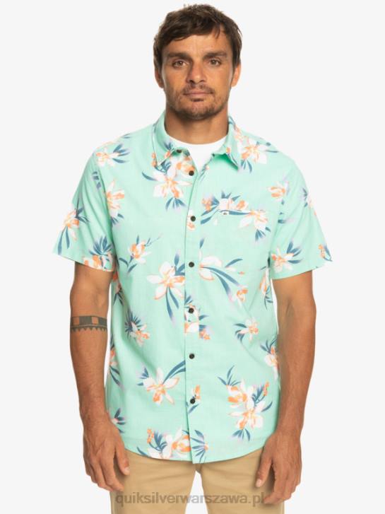 mężczyźni Quiksilver Holidazowa koszula z krótkim rękawem 4DBV1089 szkło plażowe holidaz
