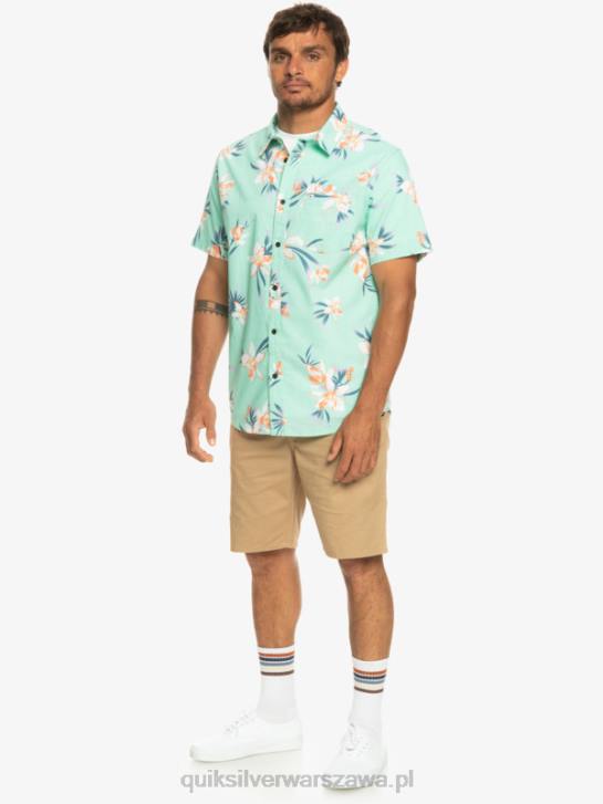 mężczyźni Quiksilver Holidazowa koszula z krótkim rękawem 4DBV1089 szkło plażowe holidaz