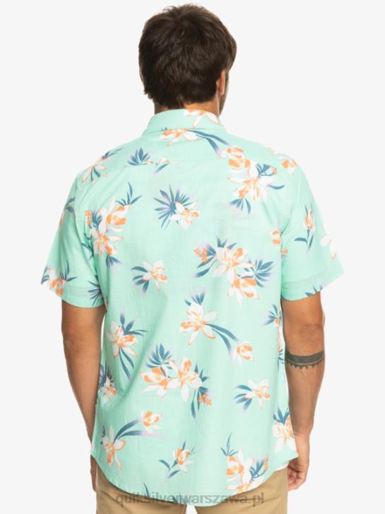 mężczyźni Quiksilver Holidazowa koszula z krótkim rękawem 4DBV1089 szkło plażowe holidaz
