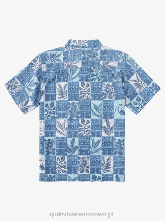 mężczyźni Quiksilver Koszula hawajska Waterman Leaf Box 4DBV917 ciemnoniebieskie pudełka z liśćmi