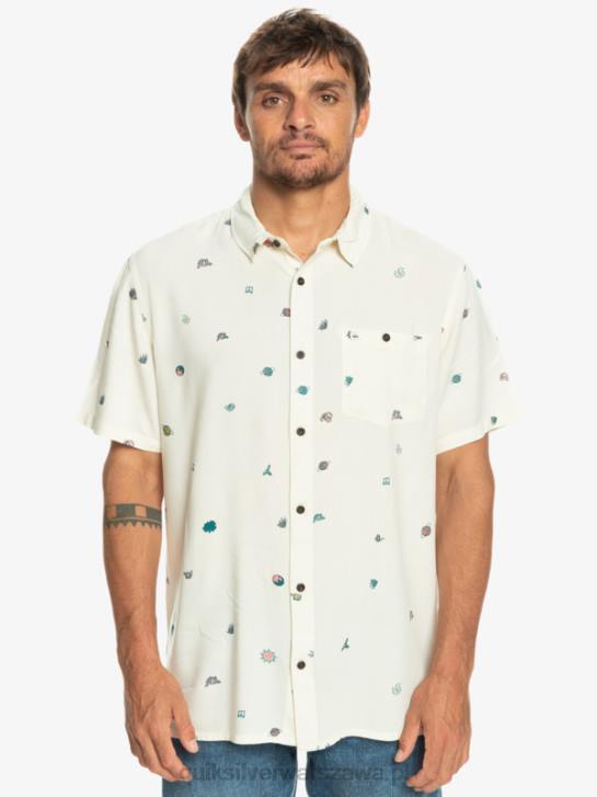 mężczyźni Quiksilver Koszula minimark z krótkim rękawem 4DBV1226 brzoza minimark