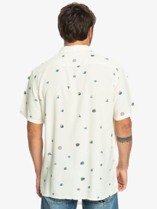mężczyźni Quiksilver Koszula minimark z krótkim rękawem 4DBV1226 brzoza minimark
