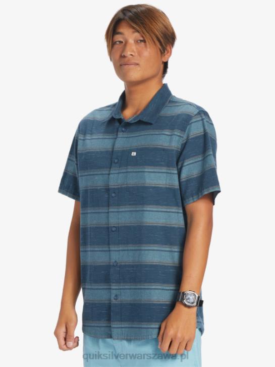 mężczyźni Quiksilver Koszulka Cali Sunrise z krótkim rękawem 4DBV446 kalifornijska marynarka wojenna o północy