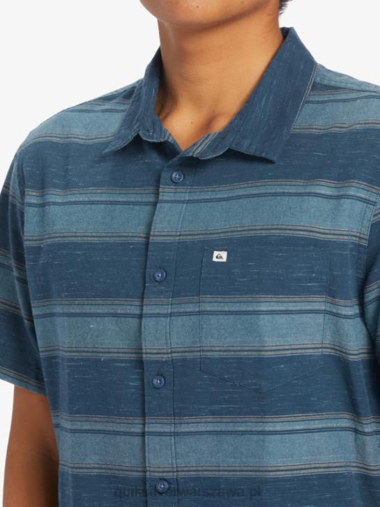 mężczyźni Quiksilver Koszulka Cali Sunrise z krótkim rękawem 4DBV446 kalifornijska marynarka wojenna o północy