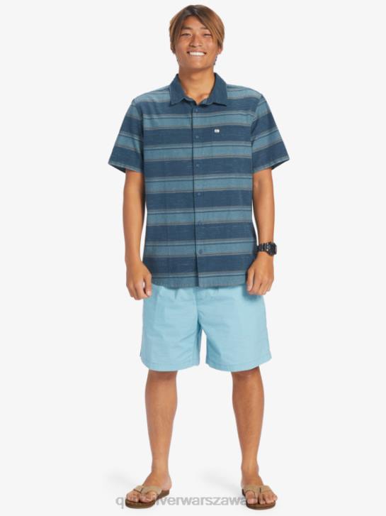 mężczyźni Quiksilver Koszulka Cali Sunrise z krótkim rękawem 4DBV446 kalifornijska marynarka wojenna o północy