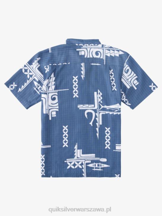 mężczyźni Quiksilver Koszulka Waterman Big Cat z krótkim rękawem 4DBV862 chorąży niebieski duży połów