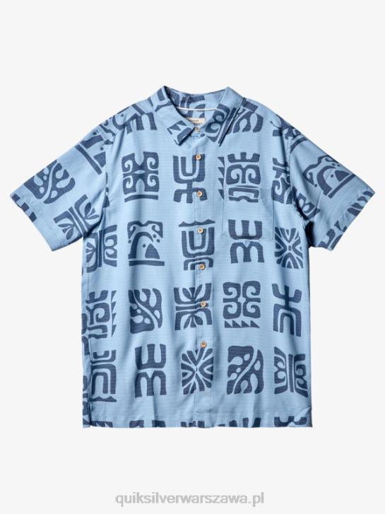 mężczyźni Quiksilver Koszulka Waterman Channel Paddle z krótkim rękawem 4DBV457 wiosło niebieskiego kanału zmierzchu