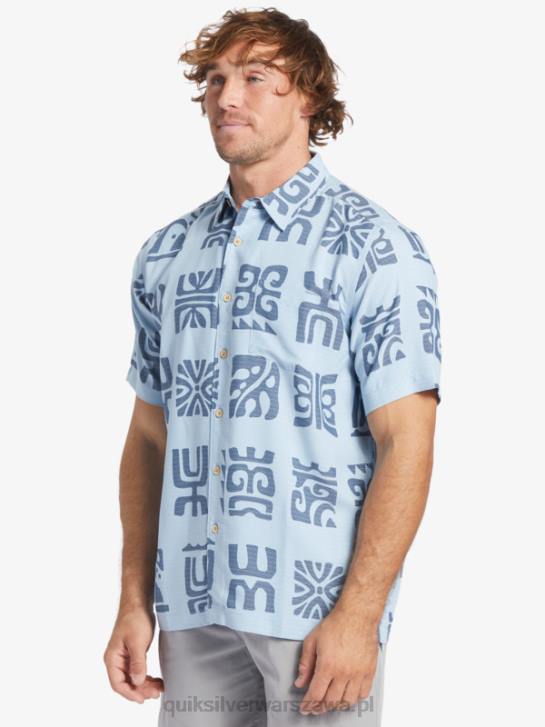mężczyźni Quiksilver Koszulka Waterman Channel Paddle z krótkim rękawem 4DBV457 wiosło niebieskiego kanału zmierzchu