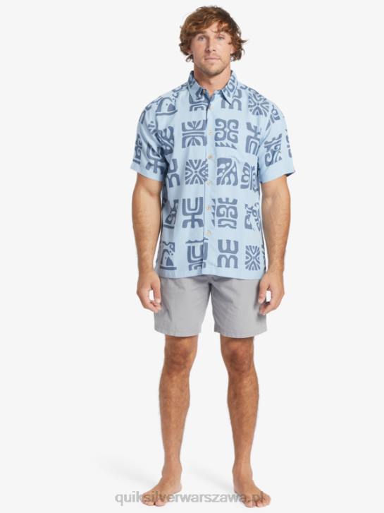 mężczyźni Quiksilver Koszulka Waterman Channel Paddle z krótkim rękawem 4DBV457 wiosło niebieskiego kanału zmierzchu