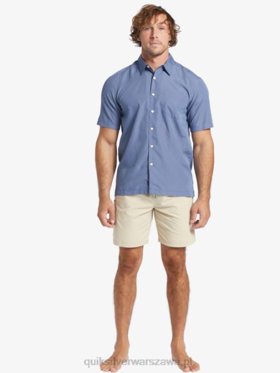 mężczyźni Quiksilver Koszulka Waterman Kings Cliff z krótkim rękawem 4DBV282 klif chorążych niebieskich królów