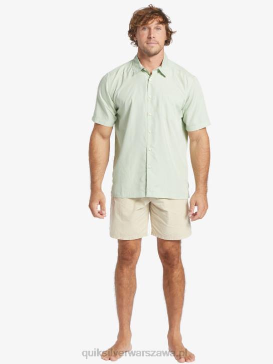 mężczyźni Quiksilver Koszulka Waterman Kings Cliff z krótkim rękawem 4DBV286 subtelny zielony kingscliff