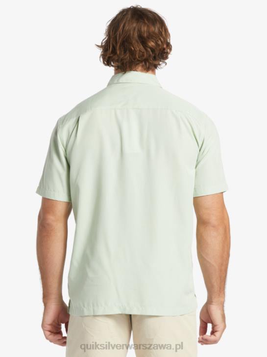 mężczyźni Quiksilver Koszulka Waterman Kings Cliff z krótkim rękawem 4DBV286 subtelny zielony kingscliff