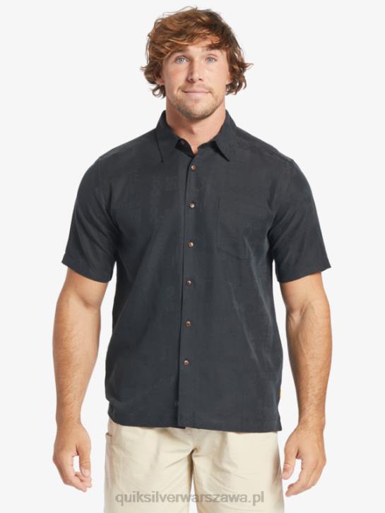mężczyźni Quiksilver Koszulka Waterman Manele Bay z krótkim rękawem 4DBV798 czarny