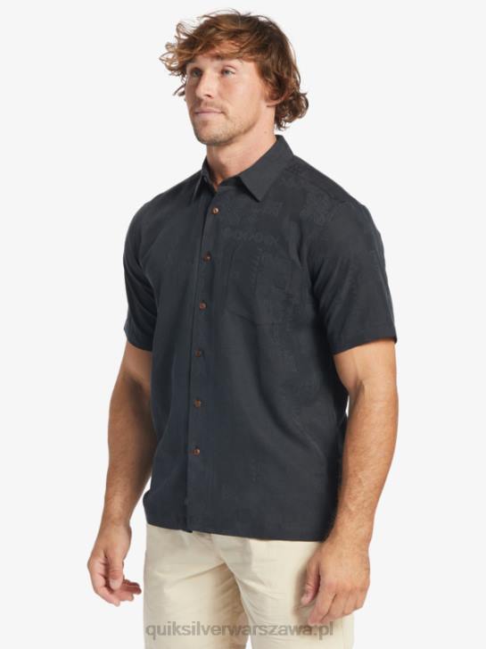 mężczyźni Quiksilver Koszulka Waterman Manele Bay z krótkim rękawem 4DBV798 czarny