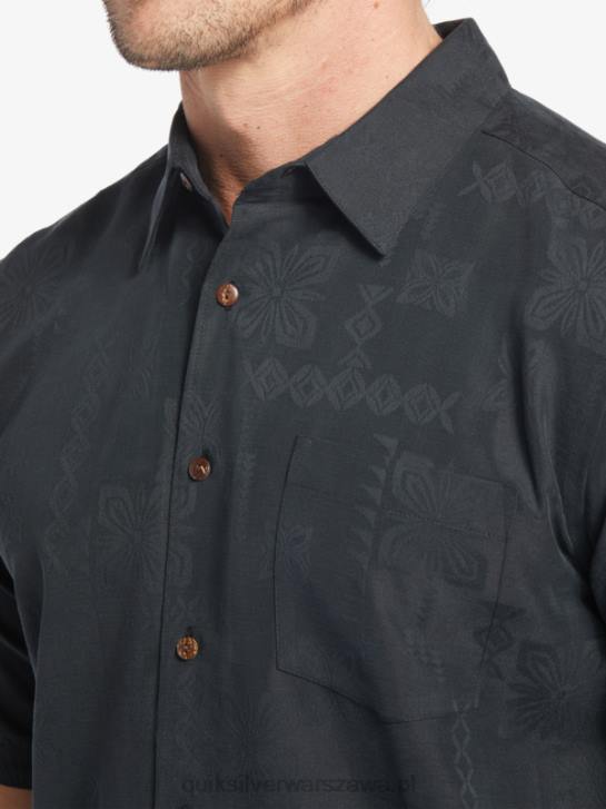 mężczyźni Quiksilver Koszulka Waterman Manele Bay z krótkim rękawem 4DBV798 czarny