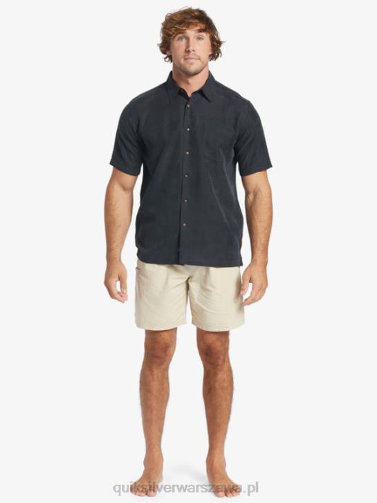 mężczyźni Quiksilver Koszulka Waterman Manele Bay z krótkim rękawem 4DBV798 czarny