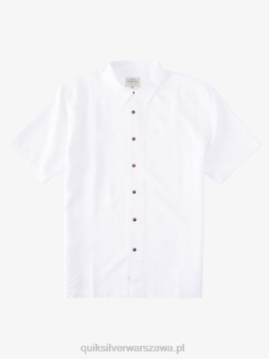 mężczyźni Quiksilver Koszulka Waterman Manele Bay z krótkim rękawem 4DBV799 biały