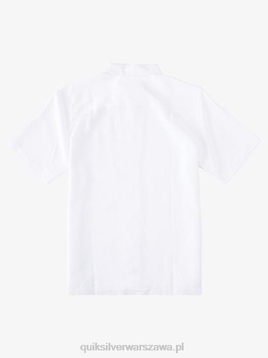 mężczyźni Quiksilver Koszulka Waterman Manele Bay z krótkim rękawem 4DBV799 biały