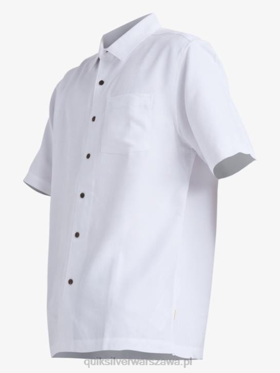 mężczyźni Quiksilver Koszulka Waterman Manele Bay z krótkim rękawem 4DBV799 biały