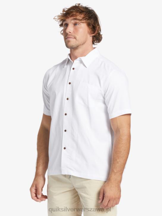 mężczyźni Quiksilver Koszulka Waterman Manele Bay z krótkim rękawem 4DBV799 biały