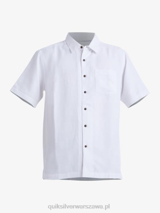 mężczyźni Quiksilver Koszulka Waterman Manele Bay z krótkim rękawem 4DBV799 biały