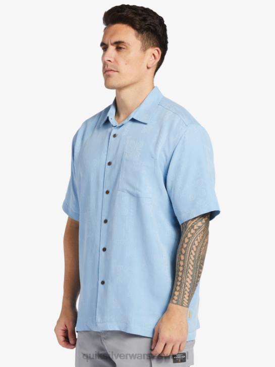 mężczyźni Quiksilver Koszulka Waterman Manele Bay z krótkim rękawem 4DBV800 ciemnoniebieski