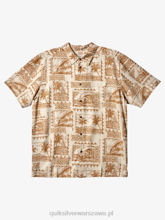mężczyźni Quiksilver Koszulka Waterman Surf Trippers z krótkim rękawem 4DBV432 trippersy z brązowego ryżu