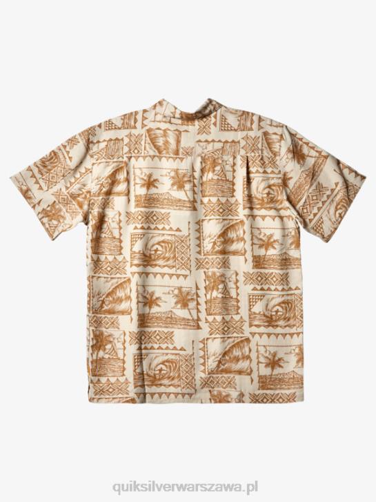 mężczyźni Quiksilver Koszulka Waterman Surf Trippers z krótkim rękawem 4DBV432 trippersy z brązowego ryżu