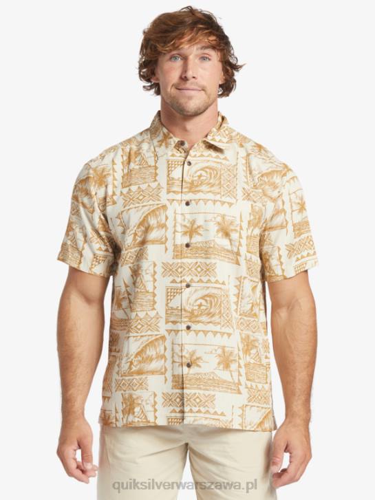 mężczyźni Quiksilver Koszulka Waterman Surf Trippers z krótkim rękawem 4DBV432 trippersy z brązowego ryżu