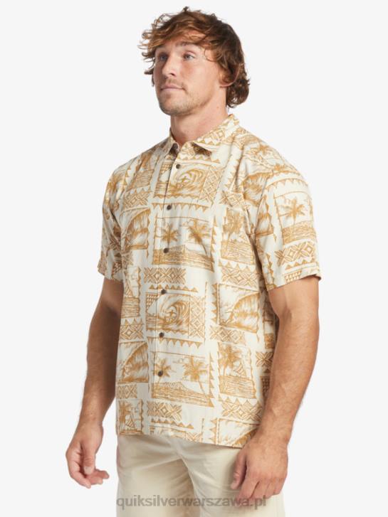 mężczyźni Quiksilver Koszulka Waterman Surf Trippers z krótkim rękawem 4DBV432 trippersy z brązowego ryżu