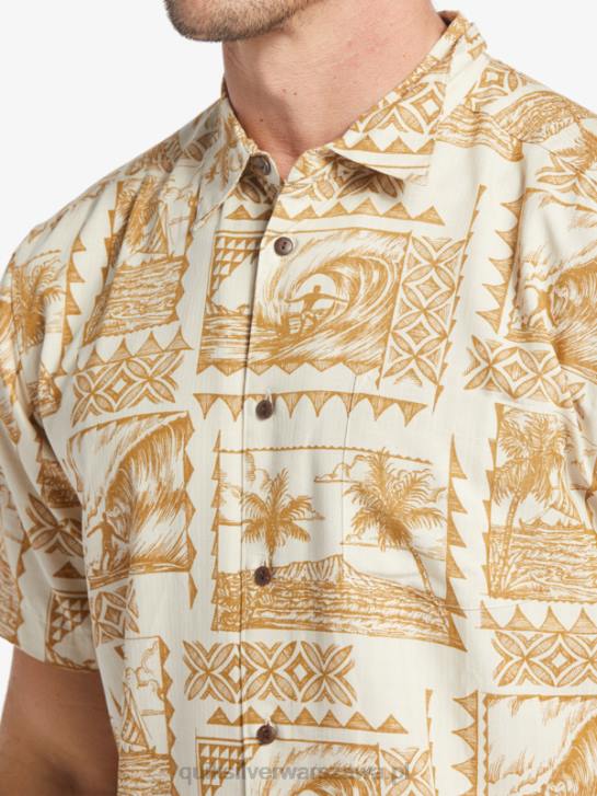 mężczyźni Quiksilver Koszulka Waterman Surf Trippers z krótkim rękawem 4DBV432 trippersy z brązowego ryżu
