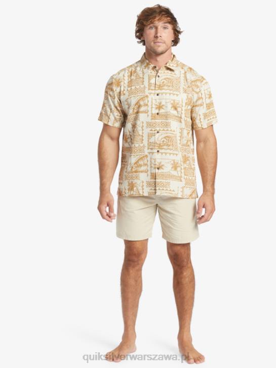 mężczyźni Quiksilver Koszulka Waterman Surf Trippers z krótkim rękawem 4DBV432 trippersy z brązowego ryżu