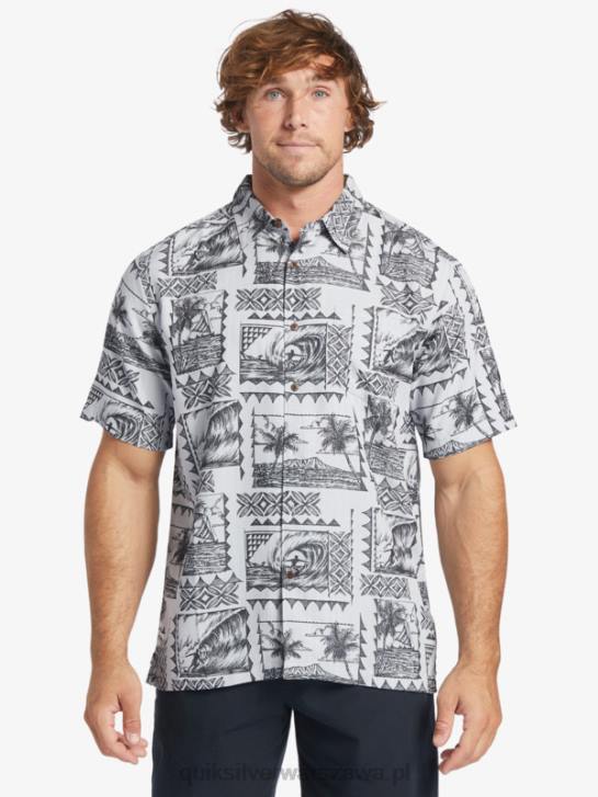 mężczyźni Quiksilver Koszulka Waterman Surf Trippers z krótkim rękawem 4DBV433 czarne trapery surfingowe