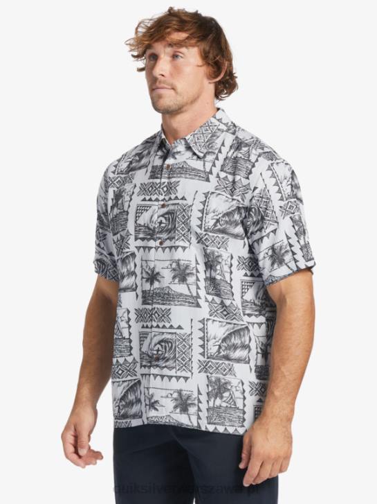 mężczyźni Quiksilver Koszulka Waterman Surf Trippers z krótkim rękawem 4DBV433 czarne trapery surfingowe