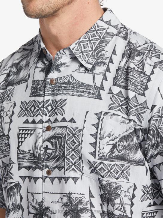 mężczyźni Quiksilver Koszulka Waterman Surf Trippers z krótkim rękawem 4DBV433 czarne trapery surfingowe