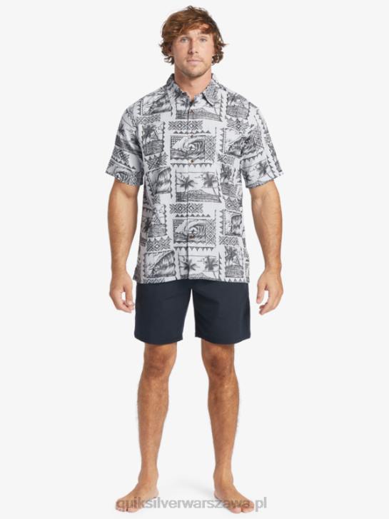 mężczyźni Quiksilver Koszulka Waterman Surf Trippers z krótkim rękawem 4DBV433 czarne trapery surfingowe