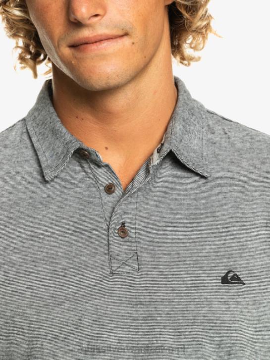 mężczyźni Quiksilver Koszulka polo z krótkim rękawem Sunset Cruise 4DBV476 czarny