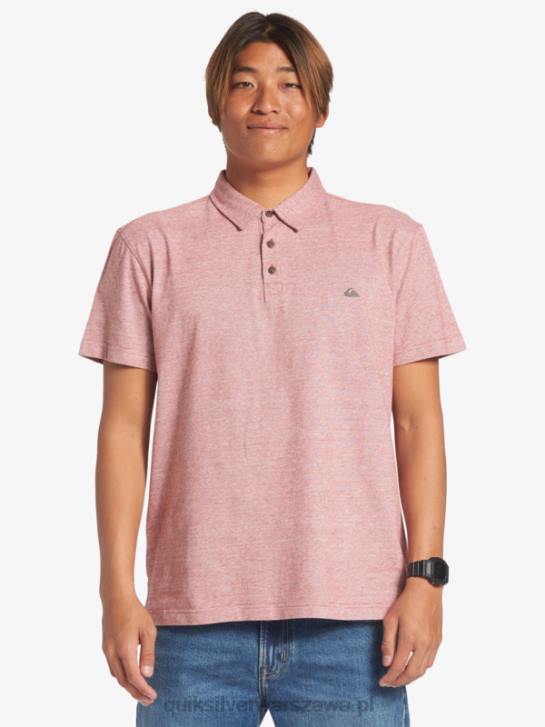 mężczyźni Quiksilver Koszulka polo z krótkim rękawem Sunset Cruise 4DBV478 czerwona ochra