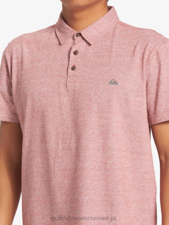 mężczyźni Quiksilver Koszulka polo z krótkim rękawem Sunset Cruise 4DBV478 czerwona ochra