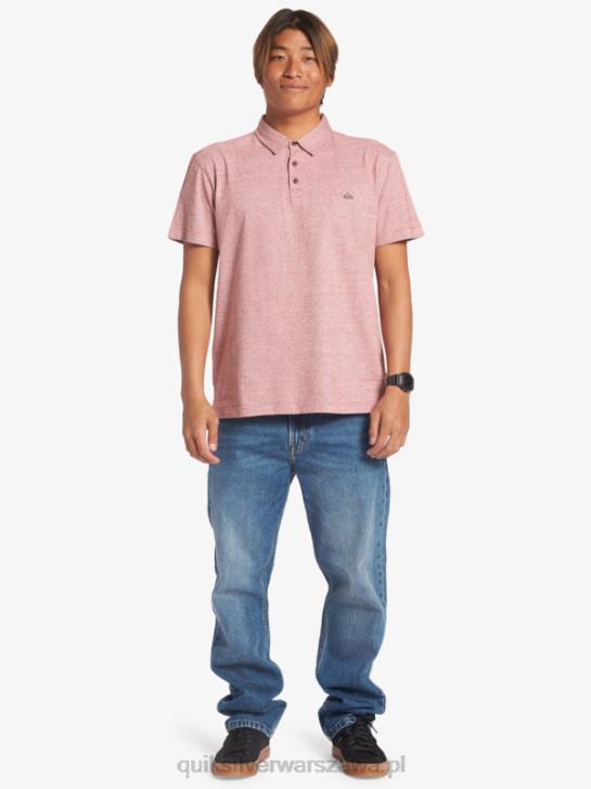 mężczyźni Quiksilver Koszulka polo z krótkim rękawem Sunset Cruise 4DBV478 czerwona ochra