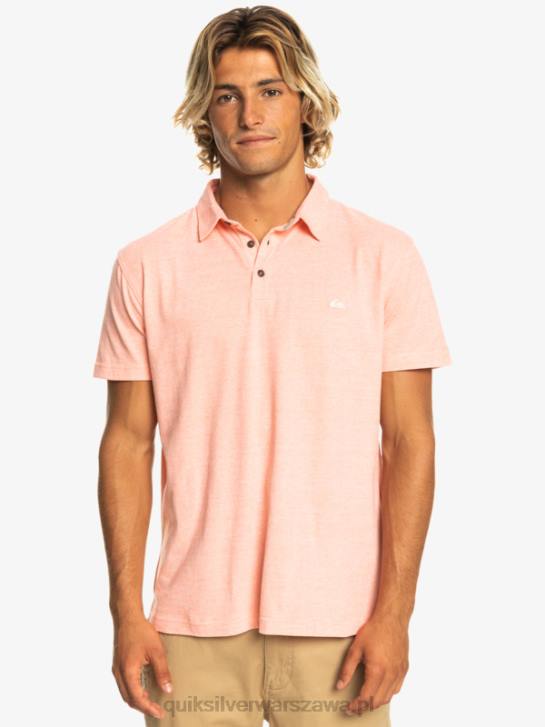 mężczyźni Quiksilver Koszulka polo z krótkim rękawem Sunset Cruise 4DBV480 świeży łosoś